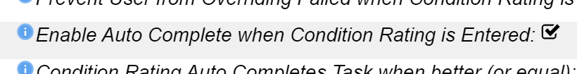 Auto Complete Condition